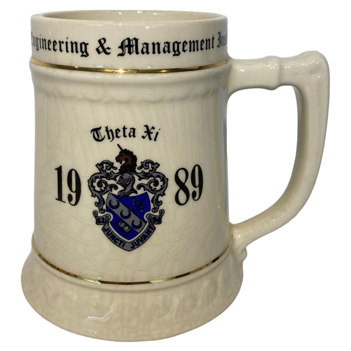 VINTAGE Theta Xi GMU Engineering & Management Institute 1989 Large Stein