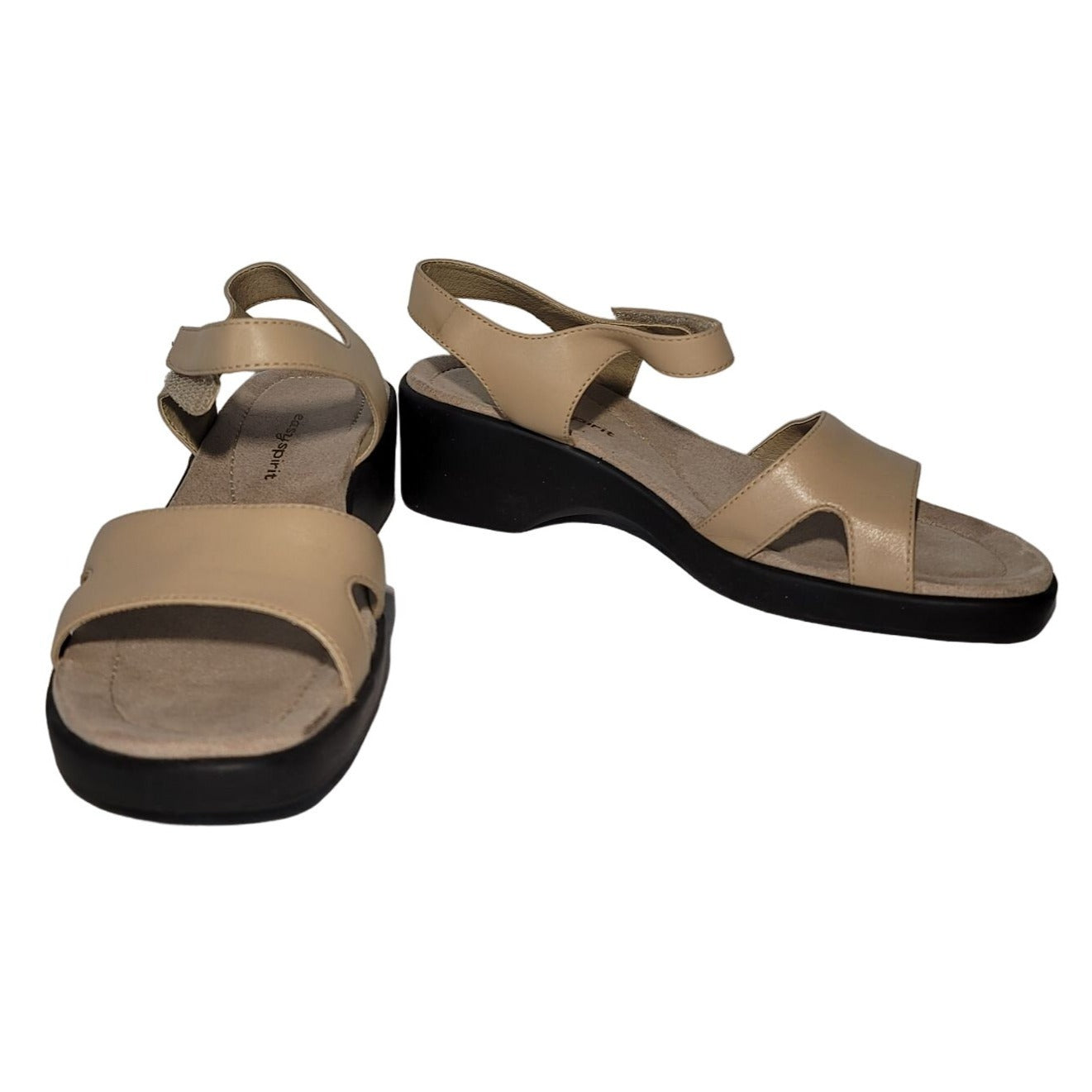 Women's Easy Spirit Anti-Gravity Taupe Leather Sandals