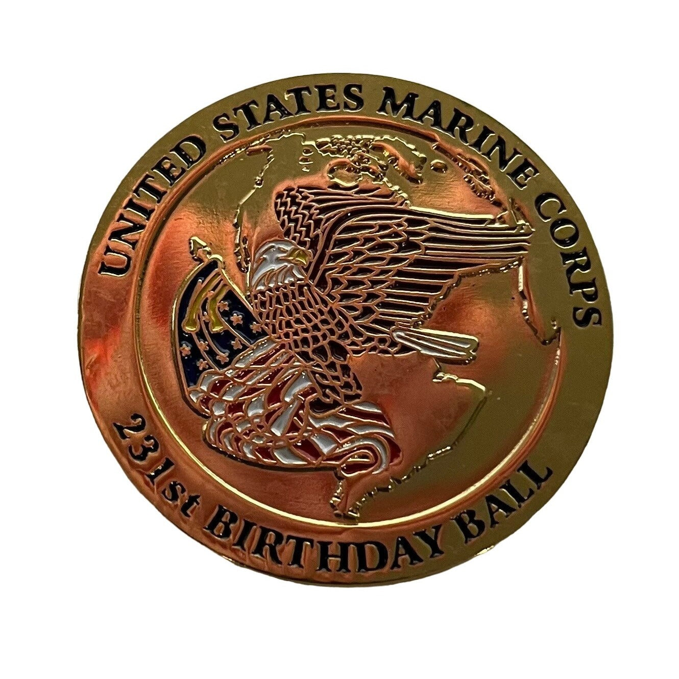 Lot of 4 US Marine Corps 4th Maintenance Battalion - Marine Corps Ball Challenge Coins