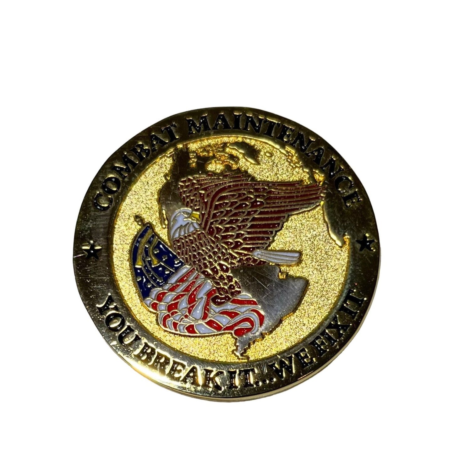 Lot of 4 US Marine Corps 4th Maintenance Battalion - Marine Corps Ball Challenge Coins