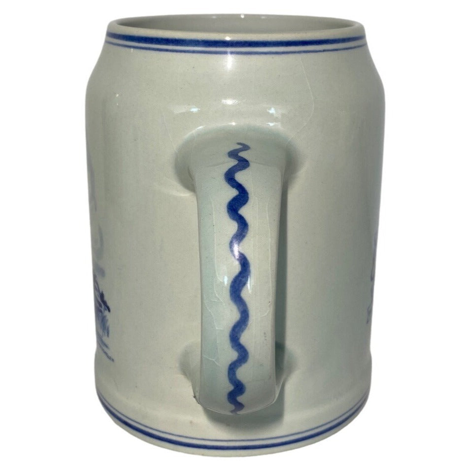 Vintage, Rare Delftware Dual Design Amsterdam, Holland Stein Mug