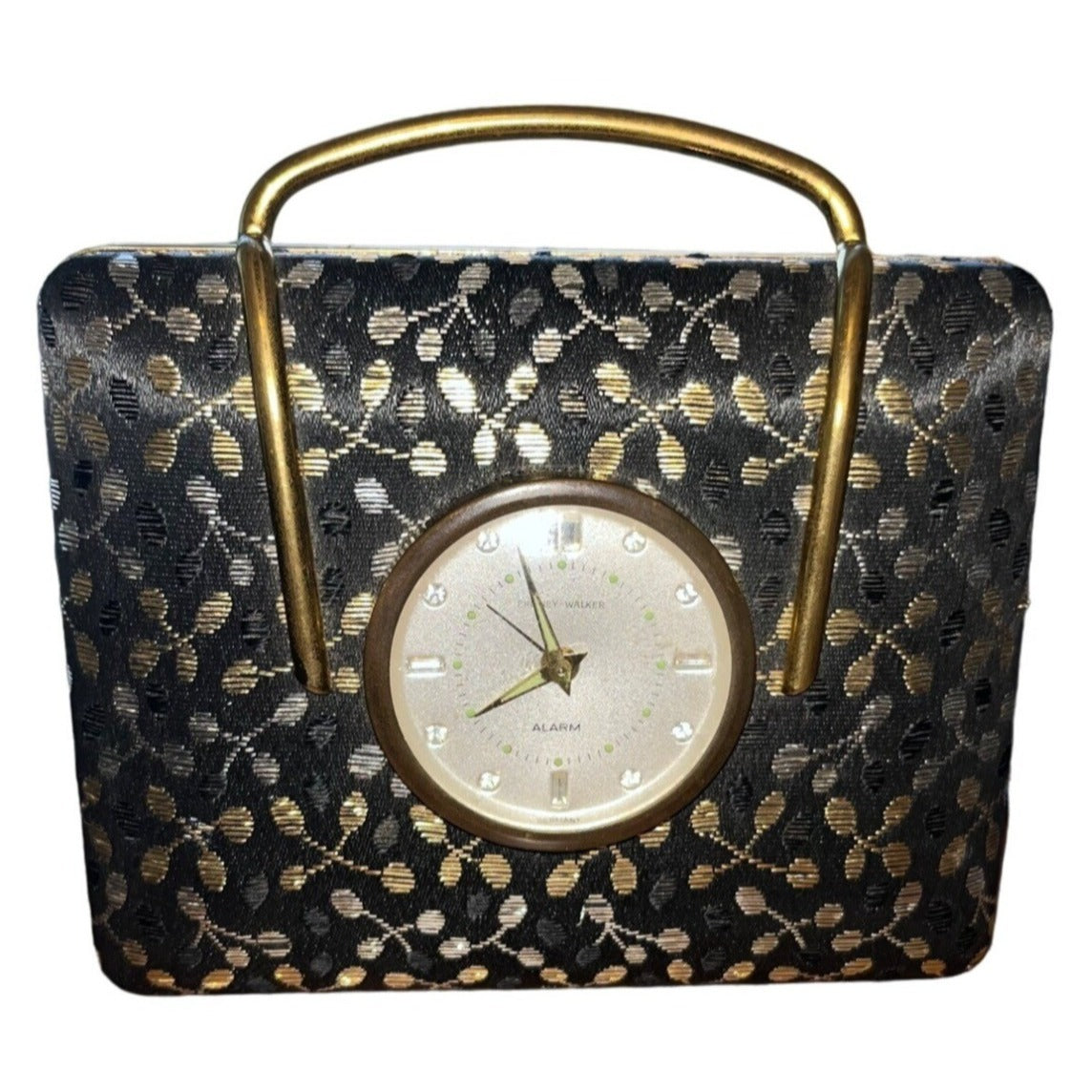 Vintage Phinney-Walker Travel Alarm Clock/Jewelry Box - 1950's - Works Perfectly!