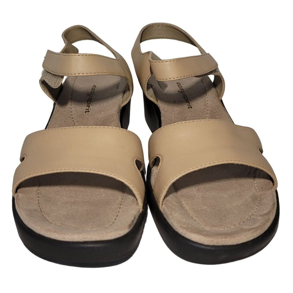 Women's Easy Spirit Anti-Gravity Taupe Leather Sandals