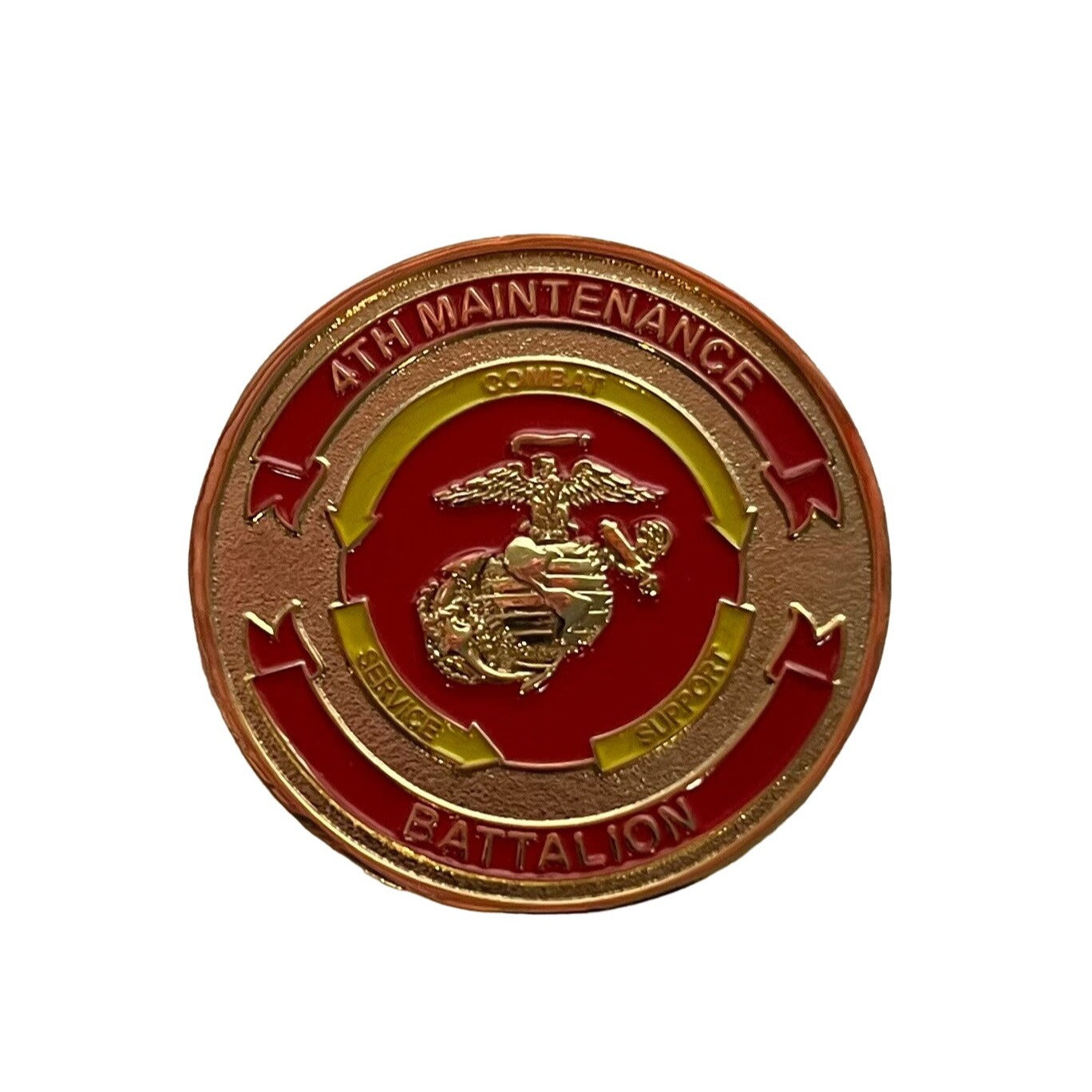 Lot of 4 US Marine Corps 4th Maintenance Battalion - Marine Corps Ball Challenge Coins