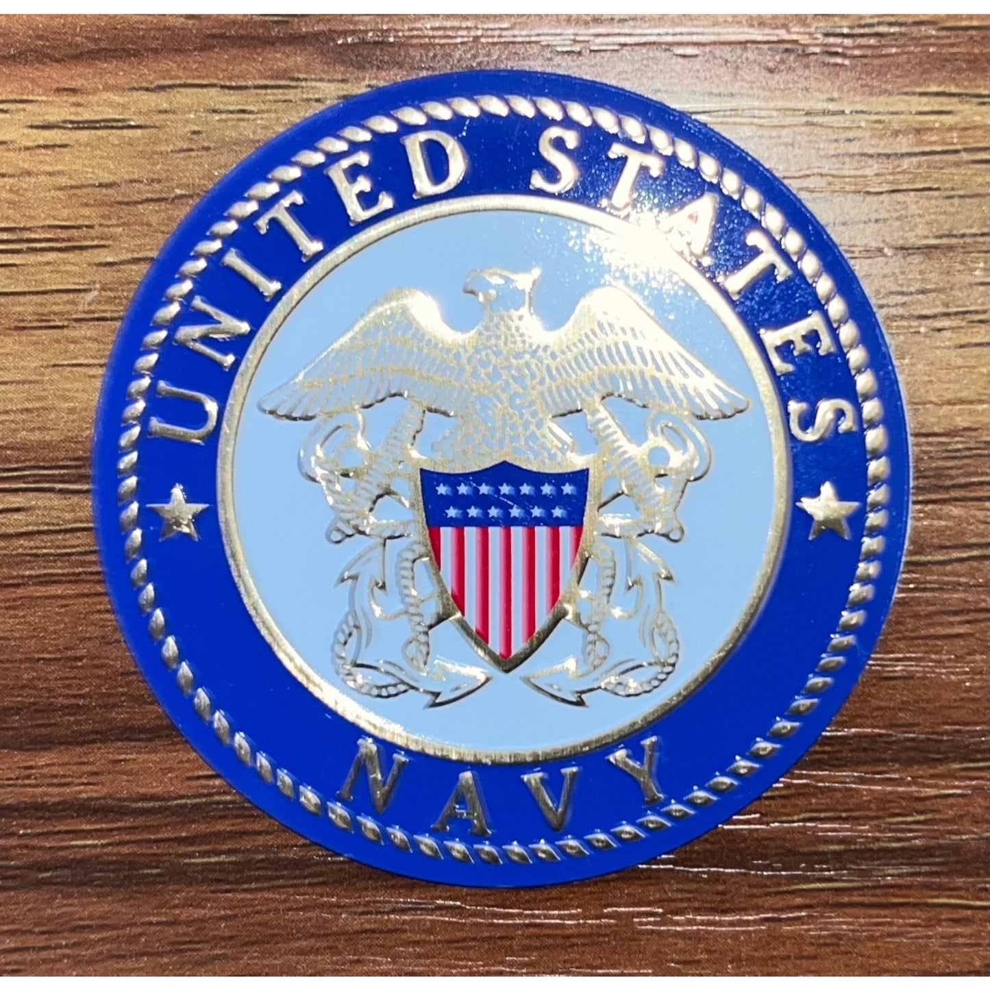 United States Navy Military Metal Auto Decal 2" - Set of 5