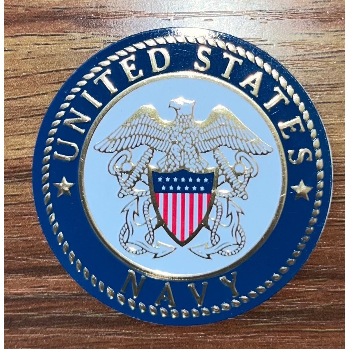 United States Navy Military Metal Auto Decal 2" - Set of 5